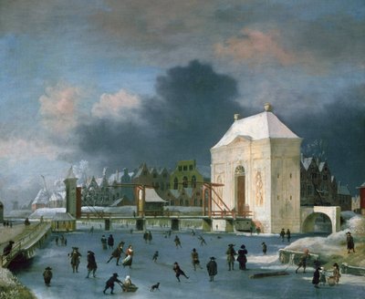 Stadttor in Leiden von Anthonie Beerstraten